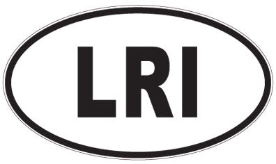 LRI - 3 Letter Initials Oval Sticker