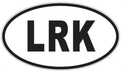 LRK - 3 Letter Initials Oval Sticker