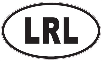 LRL - 3 Letter Initials Oval Sticker