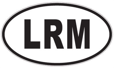 LRM - 3 Letter Initials Oval Sticker