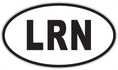 LRN - 3 Letter Initials Oval Sticker