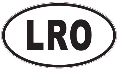 LRO - 3 Letter Initials Oval Sticker