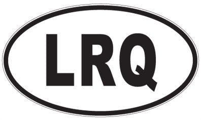 LRQ - 3 Letter Initials Oval Sticker