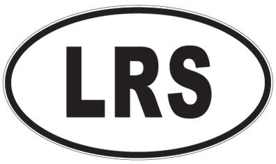 LRS - 3 Letter Initials Oval Sticker