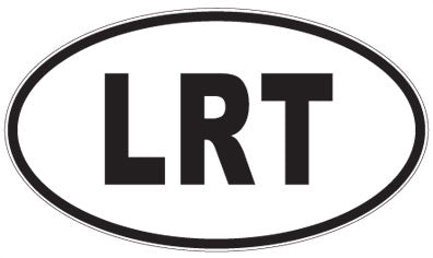 LRT - 3 Letter Initials Oval Sticker