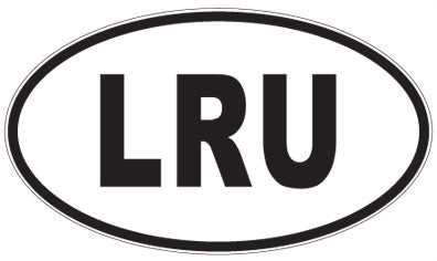 LRU - 3 Letter Initials Oval Sticker