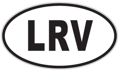 LRV - 3 Letter Initials Oval Sticker