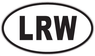LRW - 3 Letter Initials Oval Sticker