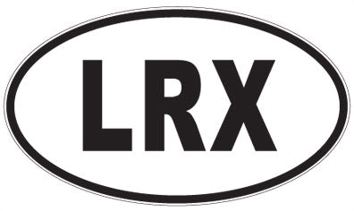 LRX - 3 Letter Initials Oval Sticker