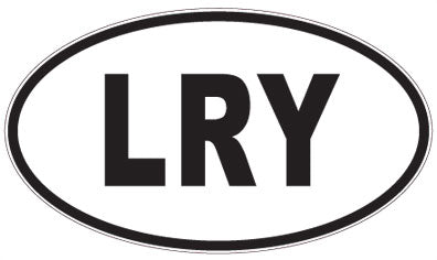 LRY - 3 Letter Initials Oval Sticker