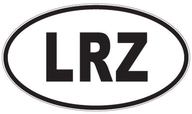 LRZ - 3 Letter Initials Oval Sticker