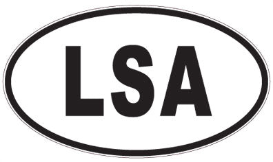 LSA - 3 Letter Initials Oval Sticker
