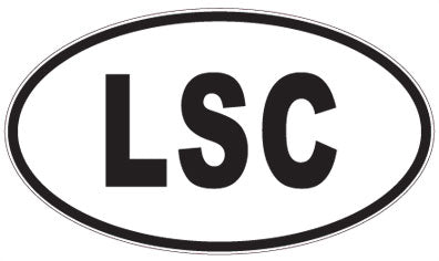 LSC - 3 Letter Initials Oval Sticker