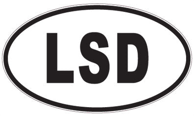 LSD - 3 Letter Initials Oval Sticker