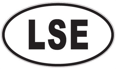 LSE - 3 Letter Initials Oval Sticker