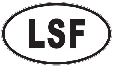 LSF - 3 Letter Initials Oval Sticker