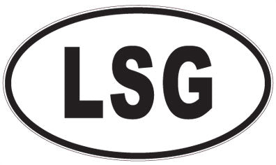 LSG - 3 Letter Initials Oval Sticker