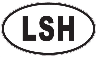 LSH - 3 Letter Initials Oval Sticker