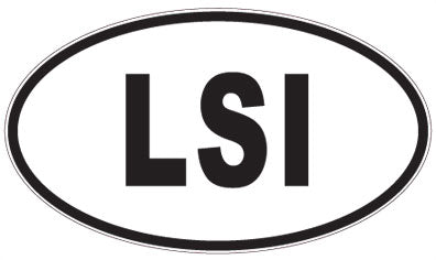 LSI - 3 Letter Initials Oval Sticker