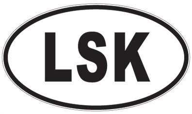 LSK - 3 Letter Initials Oval Sticker