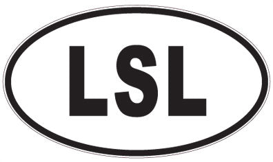 LSL - 3 Letter Initials Oval Sticker