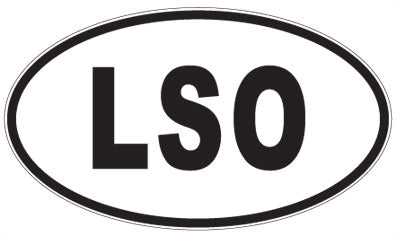 LSO - 3 Letter Initials Oval Sticker