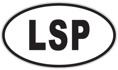 LSP - 3 Letter Initials Oval Sticker