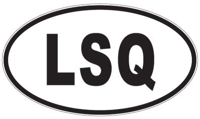 LSQ - 3 Letter Initials Oval Sticker