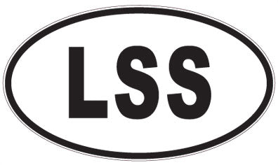 LSS - 3 Letter Initials Oval Sticker