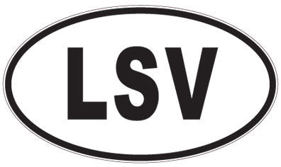 LSV - 3 Letter Initials Oval Sticker