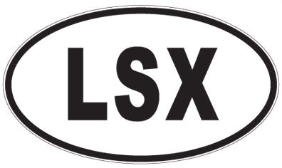 LSX - 3 Letter Initials Oval Sticker