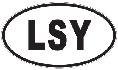LSY - 3 Letter Initials Oval Sticker