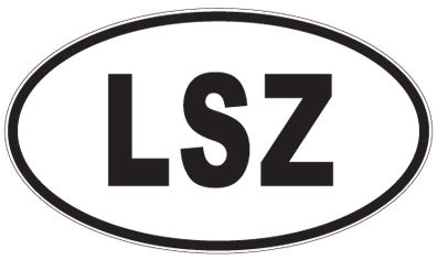 LSZ - 3 Letter Initials Oval Sticker