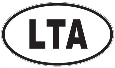 LTA - 3 Letter Initials Oval Sticker