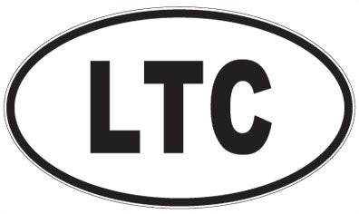 LTC - 3 Letter Initials Oval Sticker