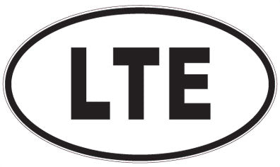 LTE - 3 Letter Initials Oval Sticker