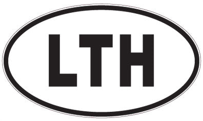 LTH - 3 Letter Initials Oval Sticker