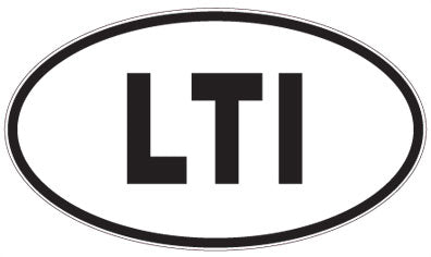 LTI - 3 Letter Initials Oval Sticker