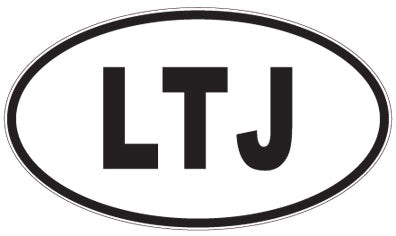 LTJ - 3 Letter Initials Oval Sticker