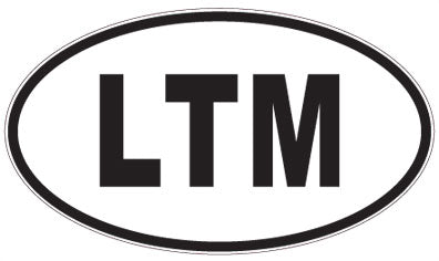 LTM - 3 Letter Initials Oval Sticker
