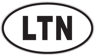 LTN - 3 Letter Initials Oval Sticker