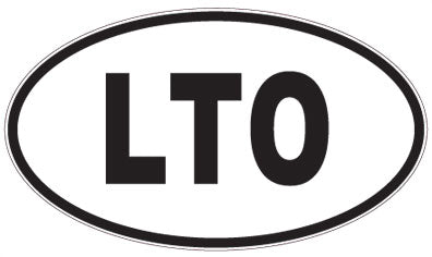 LTO - 3 Letter Initials Oval Sticker
