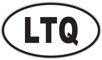 LTQ - 3 Letter Initials Oval Sticker