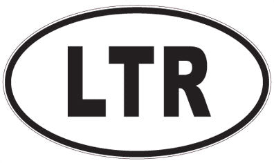 LTR - 3 Letter Initials Oval Sticker