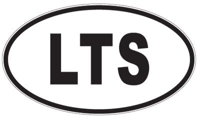 LTS - 3 Letter Initials Oval Sticker