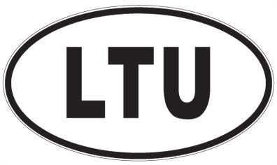 LTU - 3 Letter Initials Oval Sticker