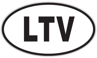 LTV - 3 Letter Initials Oval Sticker