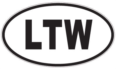LTW - 3 Letter Initials Oval Sticker