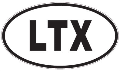 LTX - 3 Letter Initials Oval Sticker