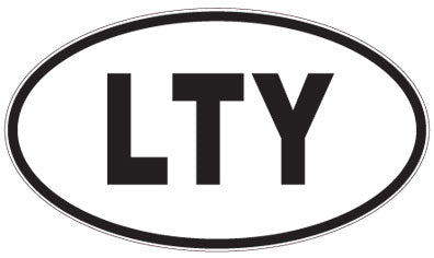LTY - 3 Letter Initials Oval Sticker